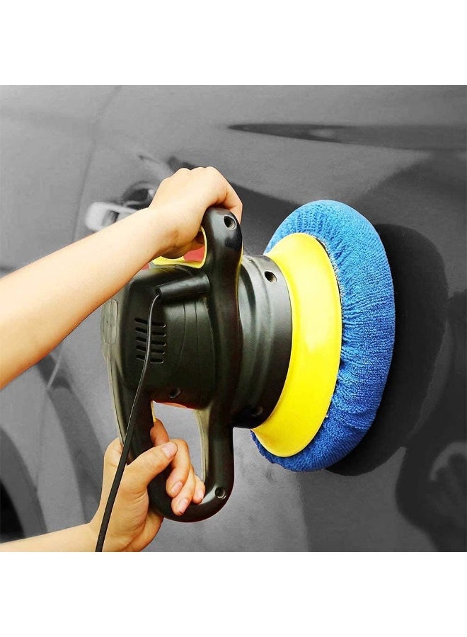 DUNISO 8Pcs 5-6 Inch Car Polisher Pad Bonnet Set,Microfiber Polishing Bonnets and Waxing Bonnets,Resistant to Deformation,Easy to Use,for Car Truck Motorcycle Boat Polish - Image 2